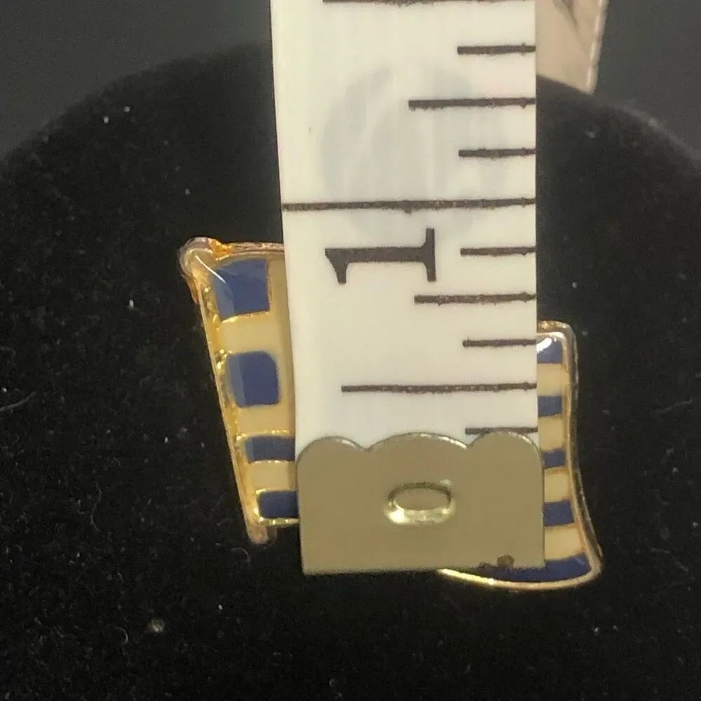 greece‎ flag enamel pin 1 inch white blue travel souvenir
